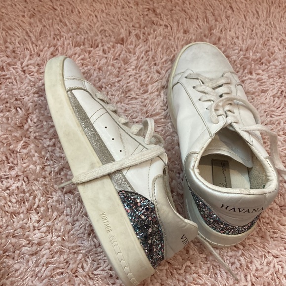 Vintage Havana Sparkly White Sneakers - Picture 2 of 4